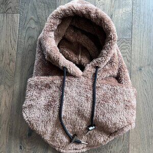 Fleece Helmet Cover Hood Brown Ski Snowboard Winter Balaclava One Size NWOT